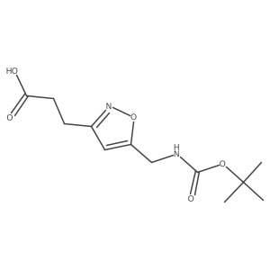 3-[5-({[(Tert-butoxy)carbonyl]amino}methyl)-1,2-oxazol-3-yl]propanoic acid结构式
