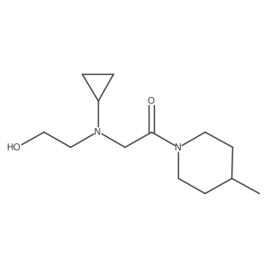 2-(Cyclopropyl(2-hydroxyethyl)amino)-1-(4-methylpiperidin-1-yl)ethan-1-one结构式