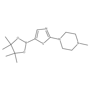 2-(4-Methylpiperazin-1-YL)thiazole-5-boronic acid pinacol ester Structure