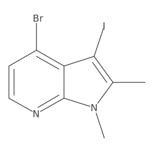 4-bromo-3-iodo-1,2-dimethyl-1H-pyrrolo[2,3-b]pyridine结构式