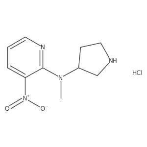 (R)-N-methyl-3-nitro-N-(pyrrolidin-3-yl)pyridin-2-amine hydrochloride结构式