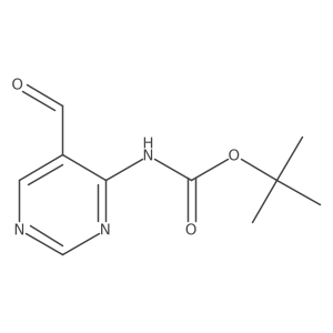 tert-butyl N-(5-formylpyrimidin-4-yl)carbamate Structure