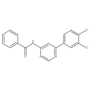 N-[6-(3,4-dichlorophenyl)-4-pyrimidinyl]benzamide结构式
