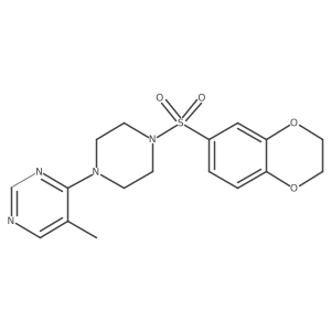 4-(4-((2,3-Dihydrobenzo[b][1,4]dioxin-6-yl)sulfonyl)piperazin-1-yl)-5-methylpyrimidine结构式