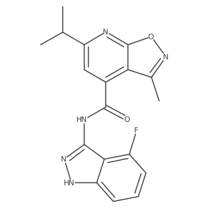 N-(4-fluoro-2H-indazol-3-yl)-3-methyl-6-(propan-2-yl)[1,2]oxazolo[5,4-b]pyridine-4-carboxamide Structure