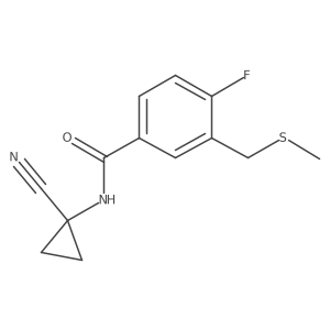N-(1-Cyanocyclopropyl)-4-fluoro-3-(methylsulfanylmethyl)benzamide Structure