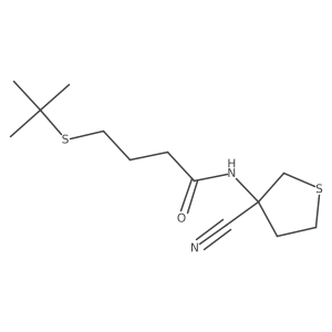 4-(tert-butylsulfanyl)-N-(3-cyanothiolan-3-yl)butanamide Structure
