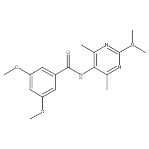 N-[2-(Dimethylamino)-4,6-dimethylpyrimidin-5-YL]-3,5-dimethoxybenzamide结构式