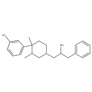 3-[1-(2-Amino-3-phenylpropyl)-3,4-dimethyl-4-piperidinyl]phenol Structure