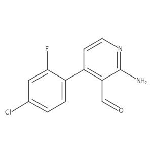 2-Amino-4-(4-chloro-2-fluorophenyl)nicotinaldehyde Structure