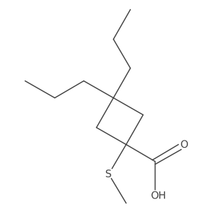 1-(Methylsulfanyl)-3,3-dipropylcyclobutane-1-carboxylic acid Structure