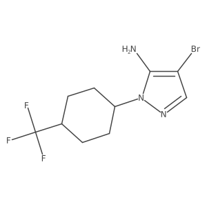 4-bromo-1-[4-(trifluoromethyl)cyclohexyl]-1H-pyrazol-5-amine结构式