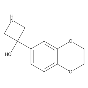 3-(2,3-Dihydro-1,4-benzodioxin-6-yl)azetidin-3-ol结构式