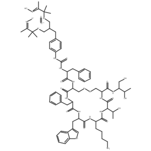 [2-[[4-[[1-[[10-(4-aminobutyl)-16-benzyl-4-(1,3-dihydroxybutan-2-ylcarbamoyl)-7-(1-hydroxyethyl)-13-(1H-indol-3-ylmethyl)-6,9,12,15,18-pentaoxo-1,2-dithia-5,8,11,14,17-pentazacycloicos-19-yl]amino]-1-oxo-3-phenylpropan-2-yl]carbamothioylamino]phenyl]methyl]-3-[(3E)-3-hydroxyimino-2-methylbutan-2-yl]azanidylpropyl]-[(3Z)-2-methyl-3-oxidoiminobutan-2-yl]azanide;oxo(99Tc)technetium-99(3+) Structure