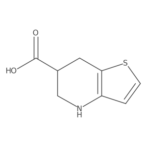 4H,5H,6H,7H-thieno[3,2-b]pyridine-6-carboxylic acid结构式