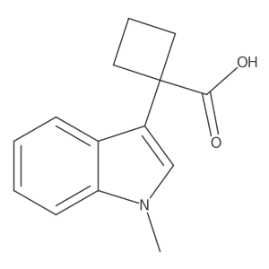 1-(1-methyl-1H-indol-3-yl)cyclobutane-1-carboxylic acid结构式
