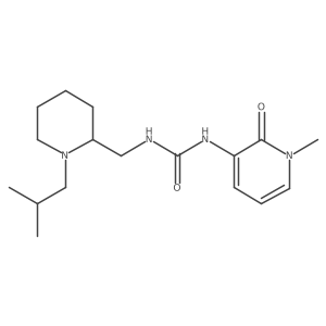 1-(1-Methyl-2-oxopyridin-3-yl)-3-[[1-(2-methylpropyl)piperidin-2-yl]methyl]urea Structure