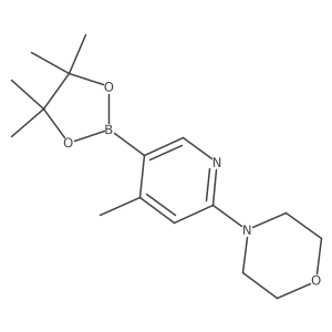 4-(4-Methyl-5-(4,4,5,5-tetramethyl-1,3,2-dioxaborolan-2-yl)pyridin-2-yl)morpholine Structure