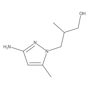 3-(3-Amino-5-methyl-1H-pyrazol-1-yl)-2-methylpropan-1-ol结构式