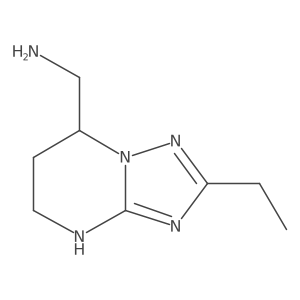 {2-ethyl-4H,5H,6H,7H-[1,2,4]triazolo[1,5-a]pyrimidin-7-yl}methanamine结构式