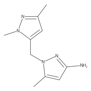 1-[(1,3-dimethyl-1H-pyrazol-5-yl)methyl]-5-methyl-1H-pyrazol-3-amine结构式