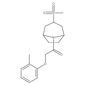 1-((1R,5S)-3-(methylsulfonyl)-8-azabicyclo[3.2.1]octan-8-yl)-2-(o-tolyloxy)ethanone Structure