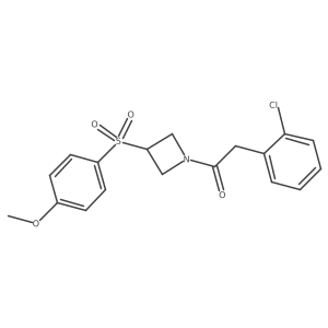 2-(2-Chlorophenyl)-1-(3-((4-methoxyphenyl)sulfonyl)azetidin-1-yl)ethanone Structure