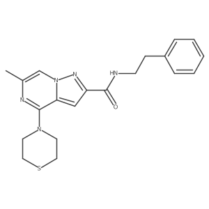 6-Methyl-N-(2-phenylethyl)-4-(thiomorpholin-4-YL)pyrazolo[1,5-A]pyrazine-2-carboxamide Structure