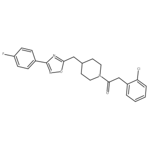 1-[(2-Chlorophenyl)acetyl]-4-{[3-(4-fluorophenyl)-1,2,4-oxadiazol-5-yl]methyl}piperidine Structure