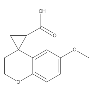 6-Methoxyspiro[chromane-4,2'-cyclopropane]-1'-carboxylic acid结构式