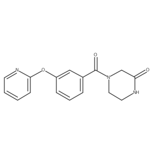 4-(3-(Pyridin-2-yloxy)benzoyl)piperazin-2-one结构式