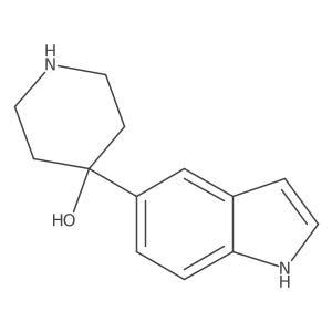 4-(1H-Indol-5-yl)-4-piperidinol结构式