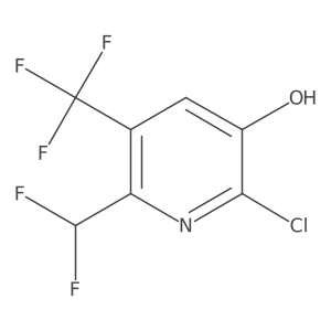 2-Chloro-6-(difluoromethyl)-5-(trifluoromethyl)pyridin-3-ol Structure