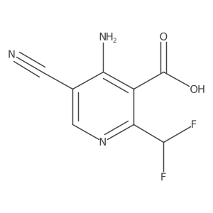4-Amino-5-cyano-2-(difluoromethyl)nicotinic acid Structure