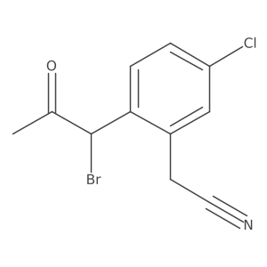 2-(1-Bromo-2-oxopropyl)-5-chlorophenylacetonitrile结构式