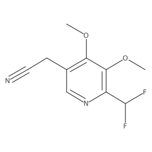 2-(Difluoromethyl)-3,4-dimethoxypyridine-5-acetonitrile Structure