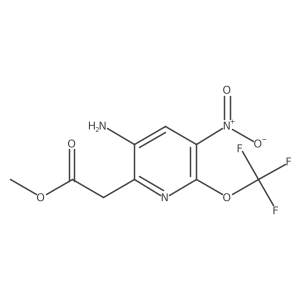 2-Pyridineacetic acid, 3-amino-5-nitro-6-(trifluoromethoxy)-, methyl ester结构式