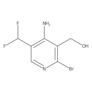 (4-Amino-2-bromo-5-(difluoromethyl)pyridin-3-yl)methanol结构式