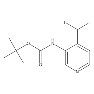 (4-Difluoromethyl-pyridin-3-yl)-carbamic acid tert-butyl ester结构式
