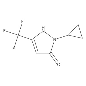 1-Cyclopropyl-3-(trifluoromethyl)-1H-pyrazol-5-ol结构式