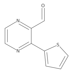 3-(Thiophen-2-yl)pyrazine-2-carbaldehyde Structure