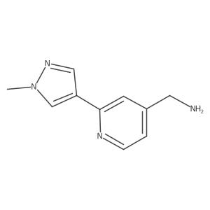 (2-(1-methyl-1H-pyrazol-4-yl)pyridin-4-yl)methanamine Structure