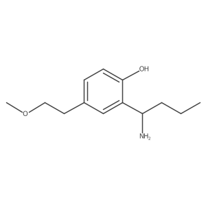 2-(1-Aminobutyl)-4-(2-methoxyethyl)phenol结构式