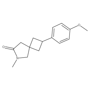 2-(4-Methoxyphenyl)-6-methyl-6-azaspiro[3.4]octan-7-one Structure
