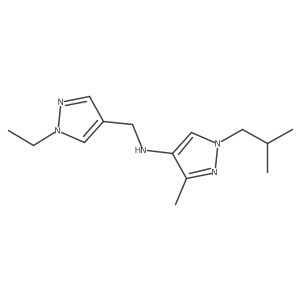 N-[(1-ethyl-1H-pyrazol-4-yl)methyl]-3-methyl-1-(2-methylpropyl)-1H-pyrazol-4-amine Structure