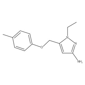 1-ethyl-5-[(4-methylphenoxy)methyl]-1H-pyrazol-3-amine Structure