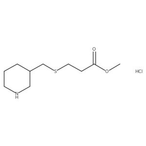 Methyl 3-[(piperidin-3-ylmethyl)sulfanyl]propanoate hydrochloride结构式