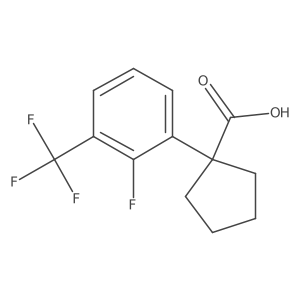 1-[2-Fluoro-3-(trifluoromethyl)phenyl]cyclopentane-1-carboxylic acid Structure