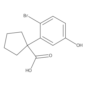 1-(2-Bromo-5-hydroxyphenyl)cyclopentane-1-carboxylic acid结构式