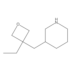 3-[(3-Ethyloxetan-3-yl)methyl]piperidine Structure
